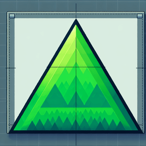 Green equilateral triangle, fills the entire picture space in width and height

Single Game Texture. In-Game asset. 2d. Blank background. High contrast. No shadows.