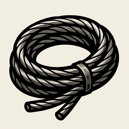 metal cable.
In-Game asset.  2d.  High contrast.  No shadows