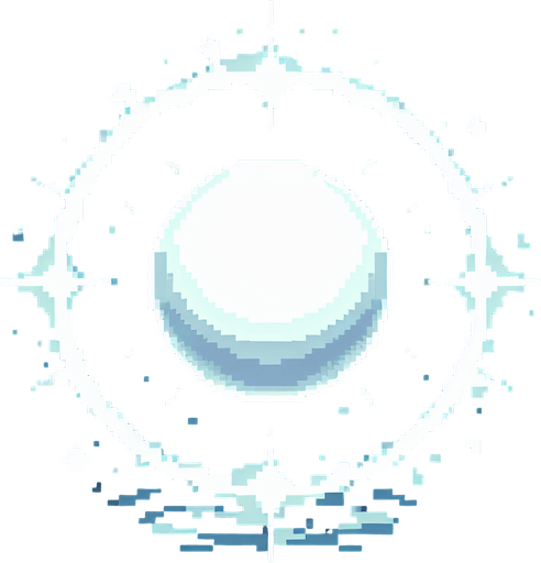 pixel art of a white orb with a halo.
Single Game Texture. In-Game asset. 2d. Blank background. High contrast. No shadows.