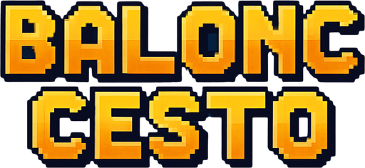 quiero que hagas un titulo 2d que diga baloncesto, con tipografia estilo mario bros.
In-Game asset.  2d.  High contrast.  No shadows