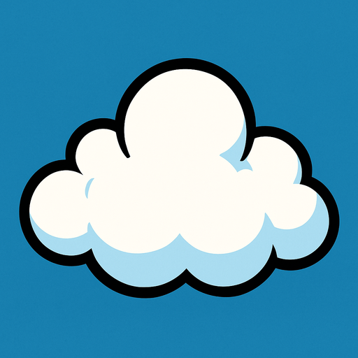 cloud.
In-Game asset.  2d.  High contrast.  No shadows
