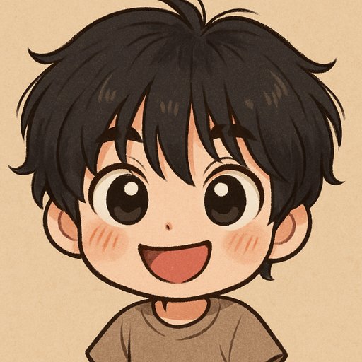 make him in cartoon chibi style, retains his characteristic features such as his puppy dog ​​eyes and mischievous expression, energetic and friendly smile like a curious child, please