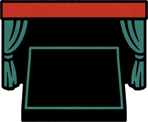 Topdown stageplay design no instruments or crowd, only the base.
In-Game asset.  2d.  High contrast.  No shadows