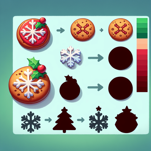 a cute christmas cookie. plastic style. Single Game Texture. In-Game asset. 2d. Blank background. High contrast. No shadows.