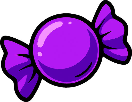 Mor şeker.
In-Game asset.  2d.  High contrast.  No shadows