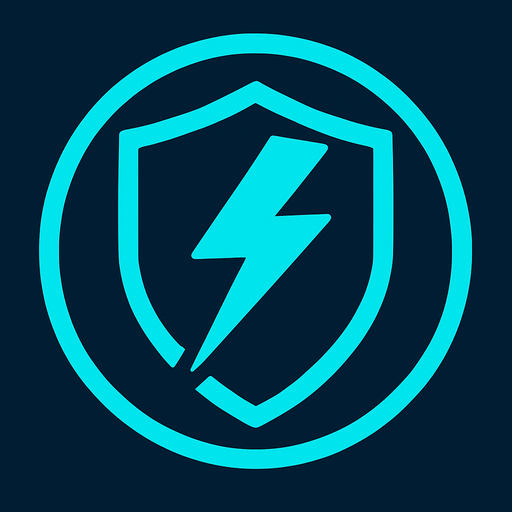 an Symbol for an Shield Force shield of electric power.
In-Game asset.  2d.  High contrast.  No shadows
