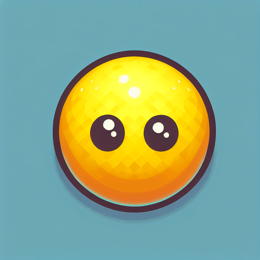 Make A Topdown Yellow Ball With Eyes.
Single Game Texture.  In-Game asset.  Blank background.  High contrast.  No shadows