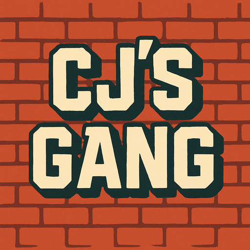Tuğla duvar duvarda CJ's Gang yazacak.
In-Game asset.  2d.  High contrast.  No shadows