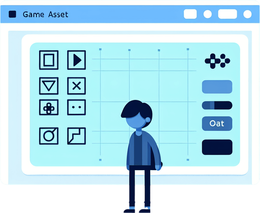A simple 2d Player.
Single Game Texture. In-Game asset. 2d. Blank background. High contrast. No shadows.