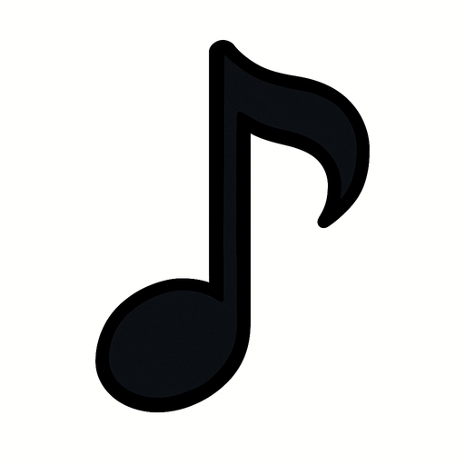 piano notası.
In-Game asset.  2d.  High contrast.  No shadows