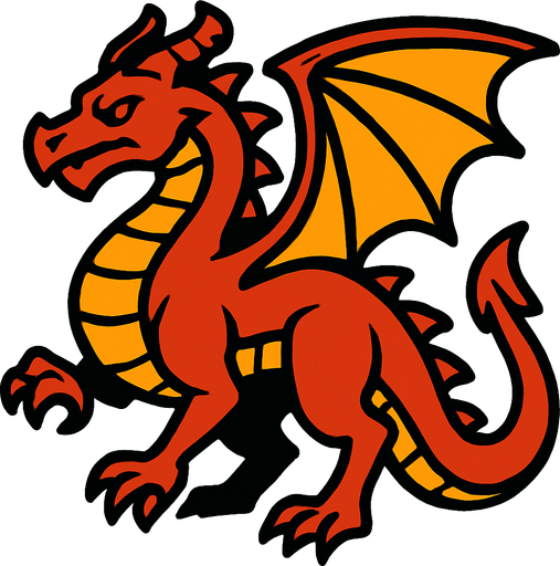 Dragon.
In-Game asset.  2d.  High contrast.  No shadows