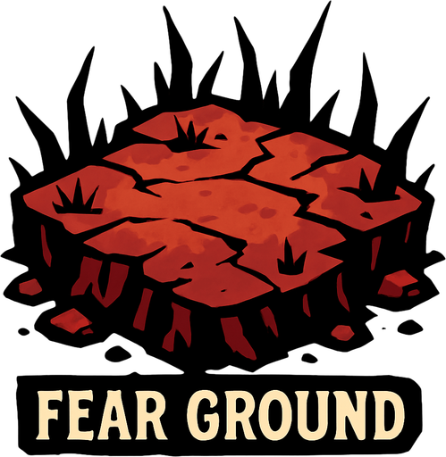 Fear ground.
In-Game asset.  2d.  High contrast.  No shadows