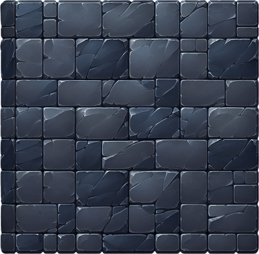 dark slate tiled texture.
Single Game Texture. In-Game asset. 2d. Blank background. High contrast. No shadows.
