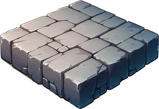 a single platform made of stone 2D front view.
Single Game Texture. In-Game asset. 2d. Blank background. High contrast. No shadows.