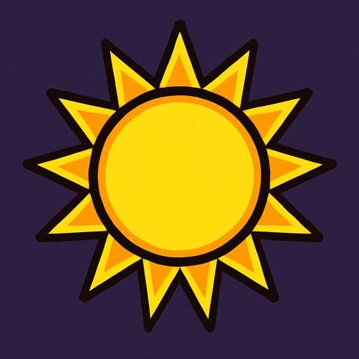 sun.
In-Game asset.  2d.  High contrast.  No shadows