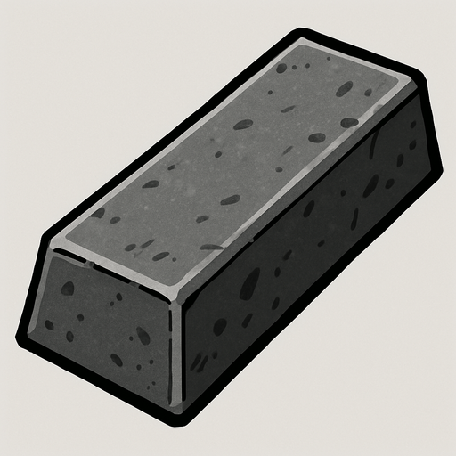 gray iron bar.
In-Game asset.  High contrast.  No shadows