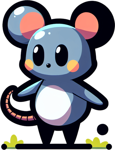mouse.
Single Game Texture. In-Game asset. 2d. Blank background. High contrast. No shadows.
