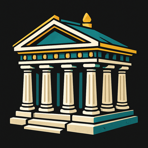 Greek Temple.
In-Game asset.  2d.  High contrast.  No shadows