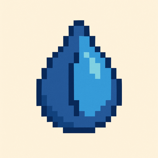 8 bit blueberry seed.
In-Game asset.  2d.  High contrast.  No shadows