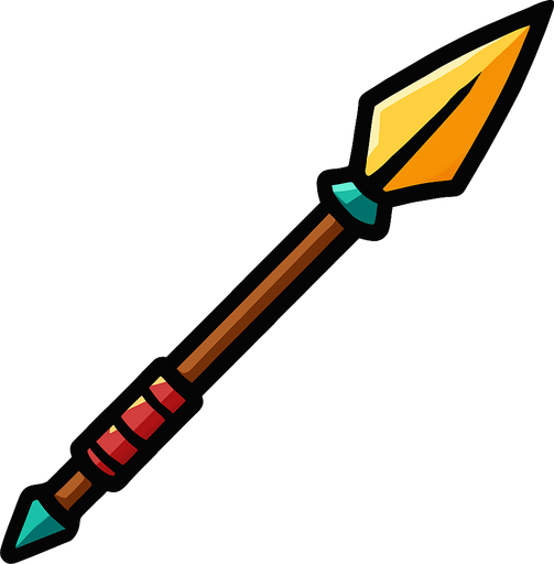 Mızrak.
In-Game asset.  2d.  High contrast.  No shadows