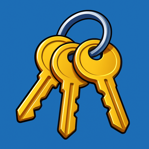 pack of key.
In-Game asset.  High contrast.  No shadows. 3D