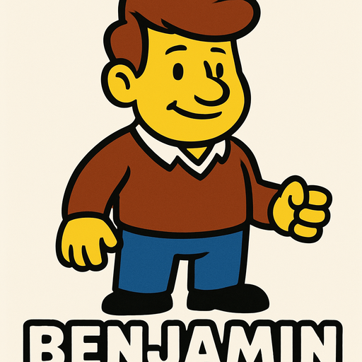 Benjamin.
In-Game asset.  2d.  High contrast.  No shadows