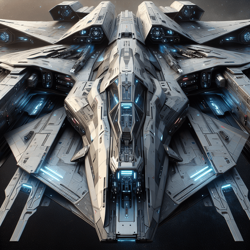 futuristic space fighter..
full front view