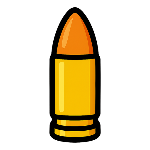 Bullet.
In-Game asset.  2d.  High contrast.  No shadows