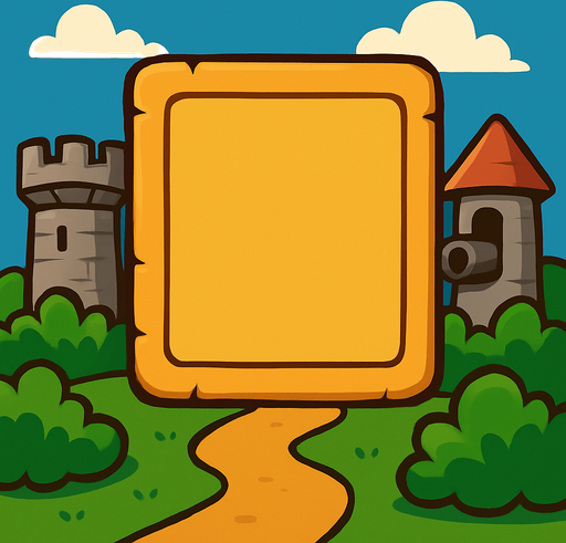 Tower defence menü background.
In-Game asset.  2d.  High contrast.  No shadows