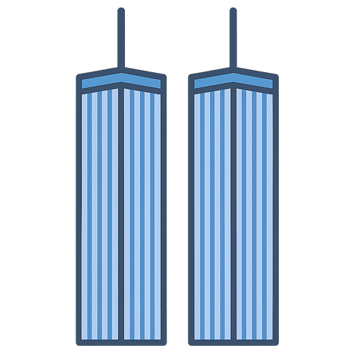 İkiz kule 
. No background. Transparent background. Blank background. No shadows. 2d. In-Game asset. flat