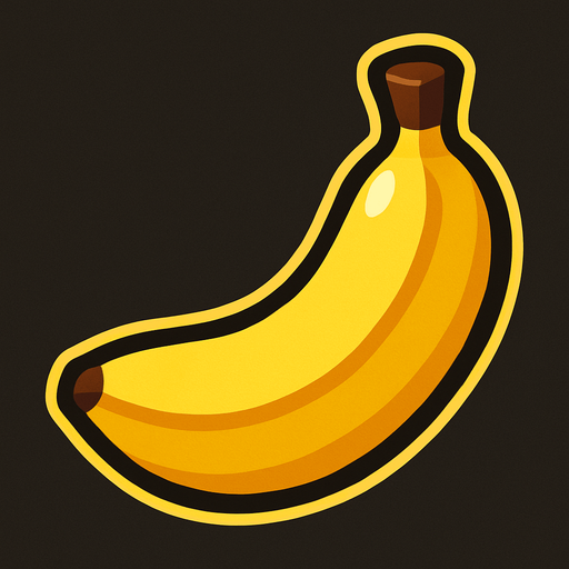 Mini banana.
In-Game asset.  2d.  High contrast.  No shadows