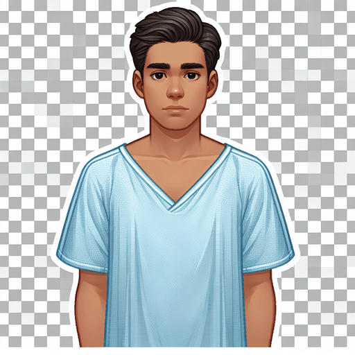 a sprite of a male person in a hospital gown.
a 2d sprite of a male person in a hospital gown