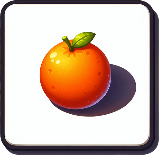 orange.
Single Game Texture.  In-Game asset.  2d.  Blank background.  High contrast.  No shadows