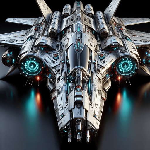 futuristic space fighter..
full front view