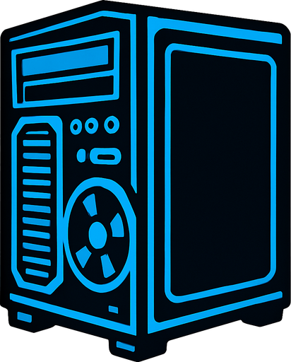 PC Case.
In-Game asset.  2d.  High contrast.  No shadows