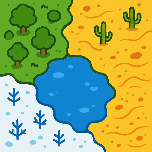 biomeBackground top view.
In-Game asset.  2d.  High contrast.  No shadows