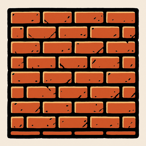 brick wall.
In-Game asset.  2d.  High contrast.  No shadows