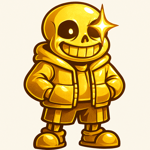 Sans de color dorado épico y brillante.
In-Game asset.  2d.  High contrast.  No shadows