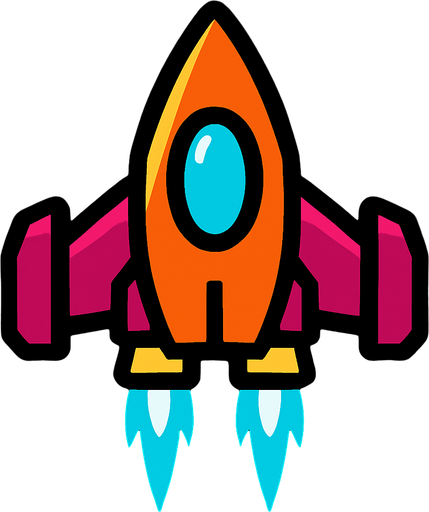 Nave espacial.
In-Game asset.  2d.  High contrast.  No shadows
