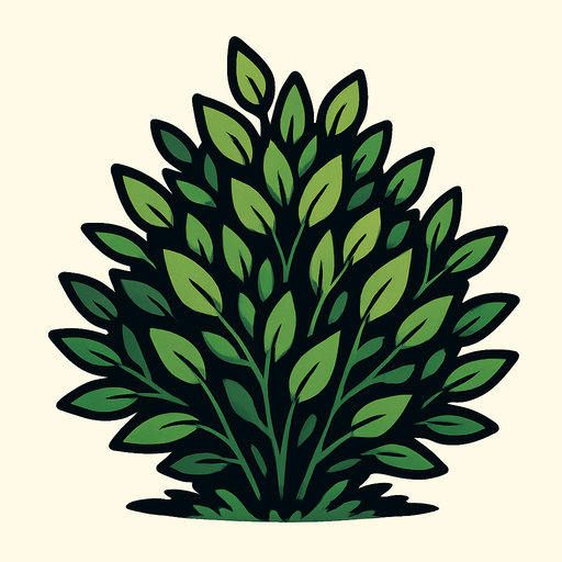 Çalı.
In-Game asset.  2d.  High contrast.  No shadows
