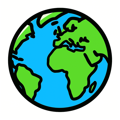 dünya.
In-Game asset.  2d.  High contrast.  No shadows