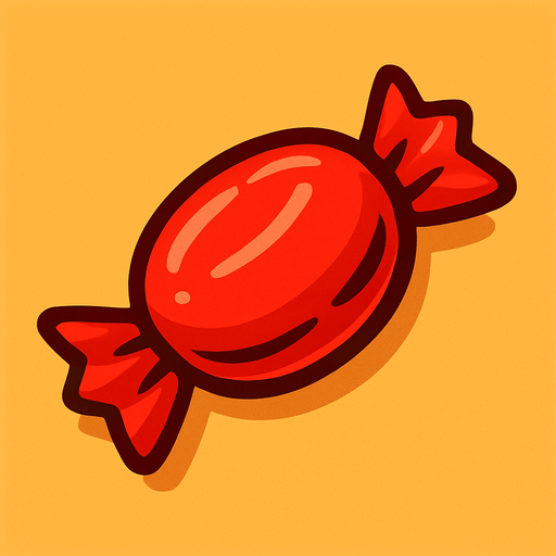 Kırmızı şeker.
In-Game asset.  2d.  High contrast.  No shadows