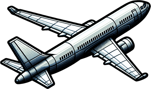 Airplane seen from the side looking to the left.
Single Game Texture.  In-Game asset.  2d.  Blank background.  High contrast.  No shadows