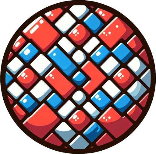 tile red and blu.
Single Game Texture.  In-Game asset.  2d.  Blank background.  High contrast.  No shadows