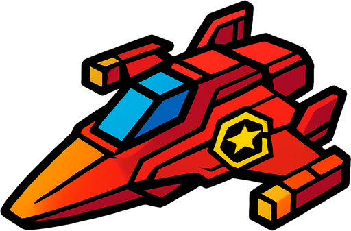 hero ship.
In-Game asset.  2d.  High contrast.  No shadows
