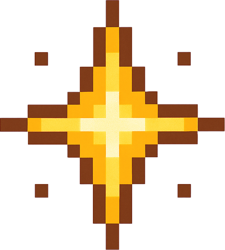 2d pixel art sparkle.
In-Game asset.  2d.  High contrast.  No shadows