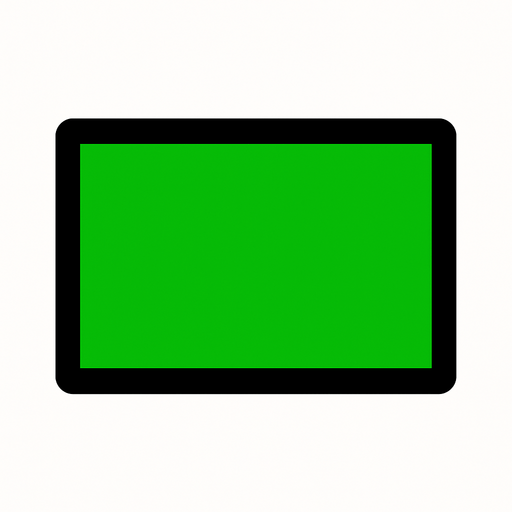 green rectangle.
In-Game asset.  2d.  High contrast.  No shadows
