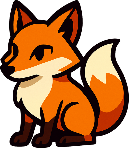 Fox.
In-Game asset.  2d.  High contrast.  No shadows