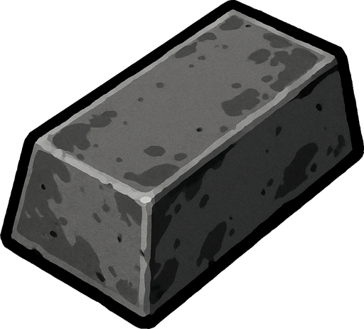gray iron bar.
In-Game asset.  High contrast.  No shadows