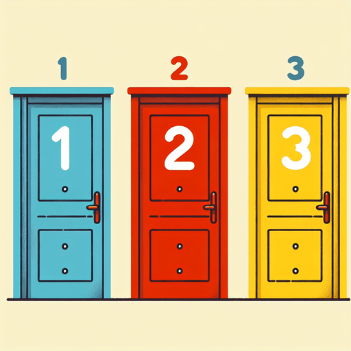 mavi(içinde 1 yazan), sarı(içinde 2 yazan) ve kırmızı(içinde 3 yazan) kapılar